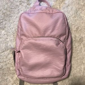 Vans pink leather backpack